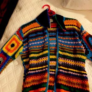 Express Tricot knit zip 1997 sweater size medium M